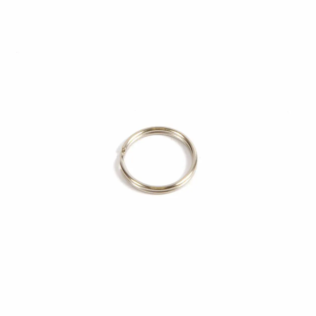 12mm Nickel Plated Spring Steel Split Ring - Pack of 50