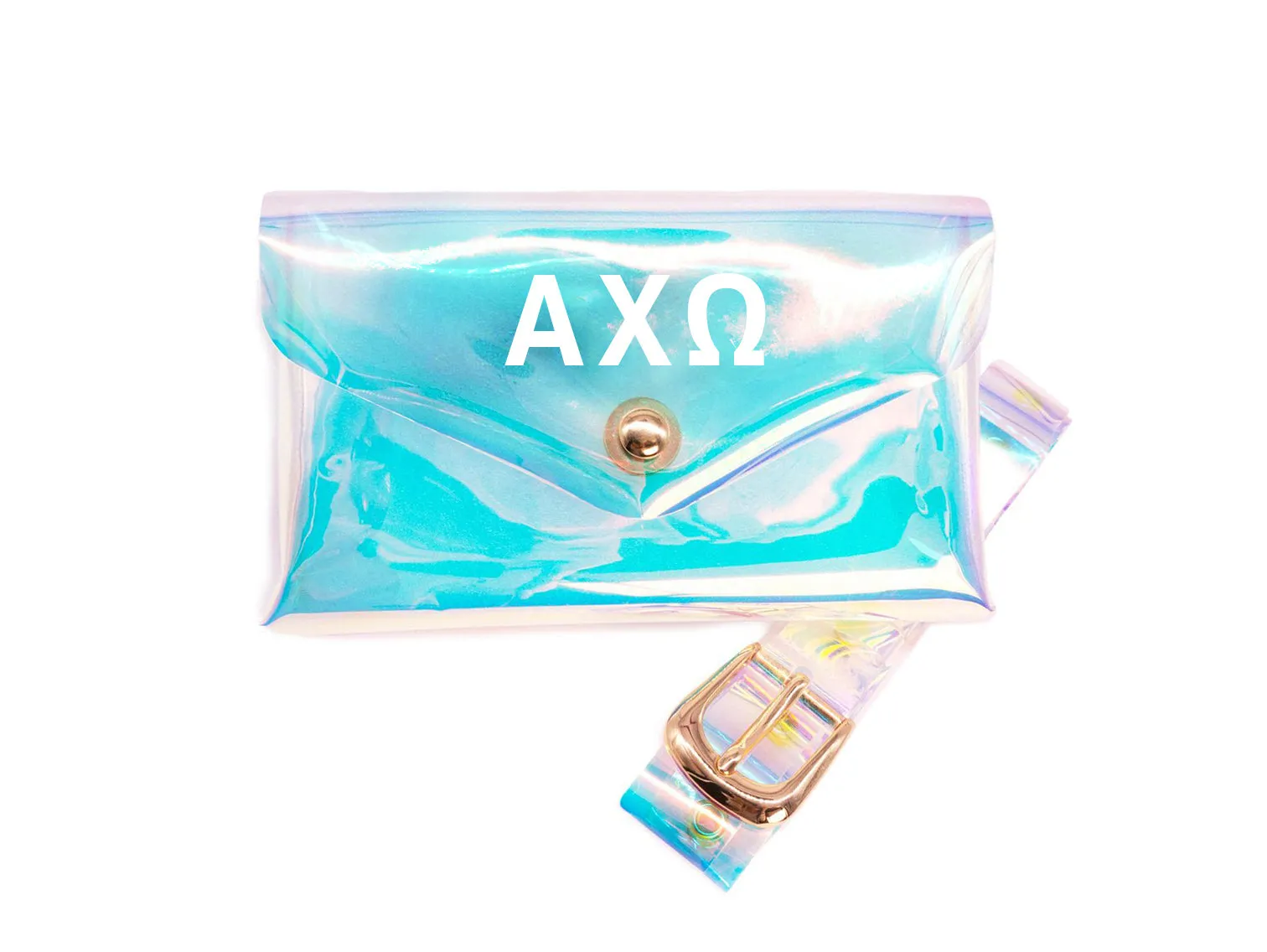 Alpha Chi Omega Holographic Belted Fanny Pack