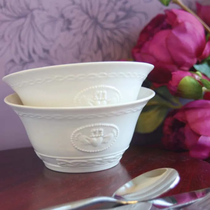 Belleek Claddagh Bowl Pair