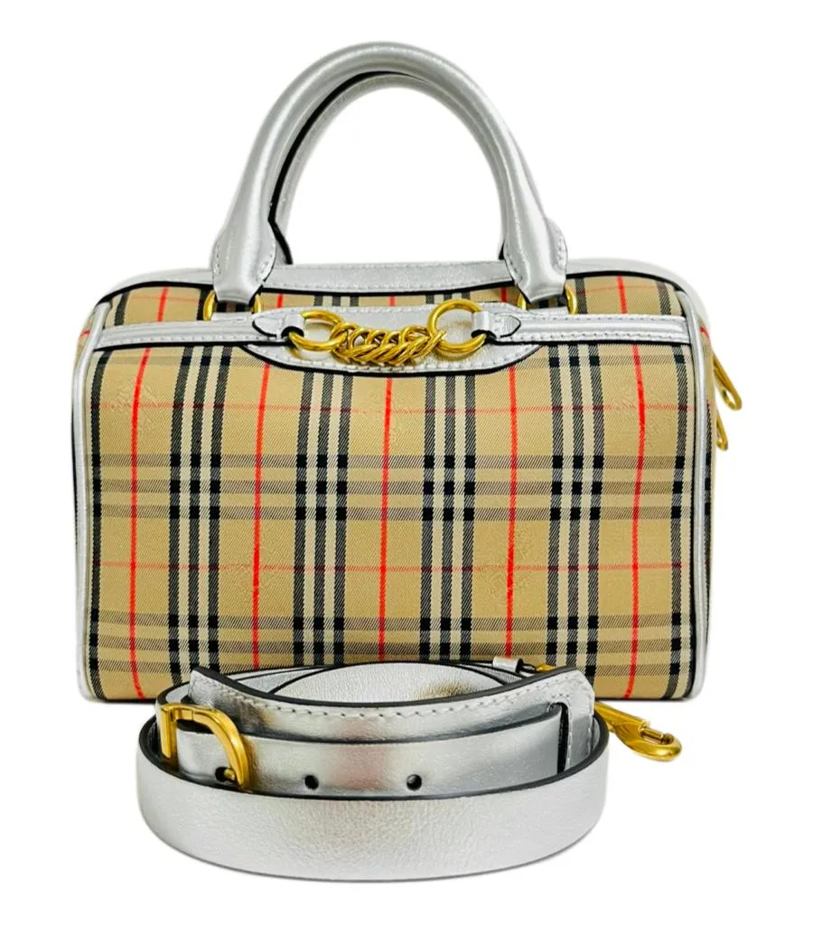 Burberry 1983 Nova Check Chain Link Bowling Bag