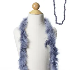 Deluxe Marabou Ostrich Feather Boa-Charcoal Pewter-2 Yards