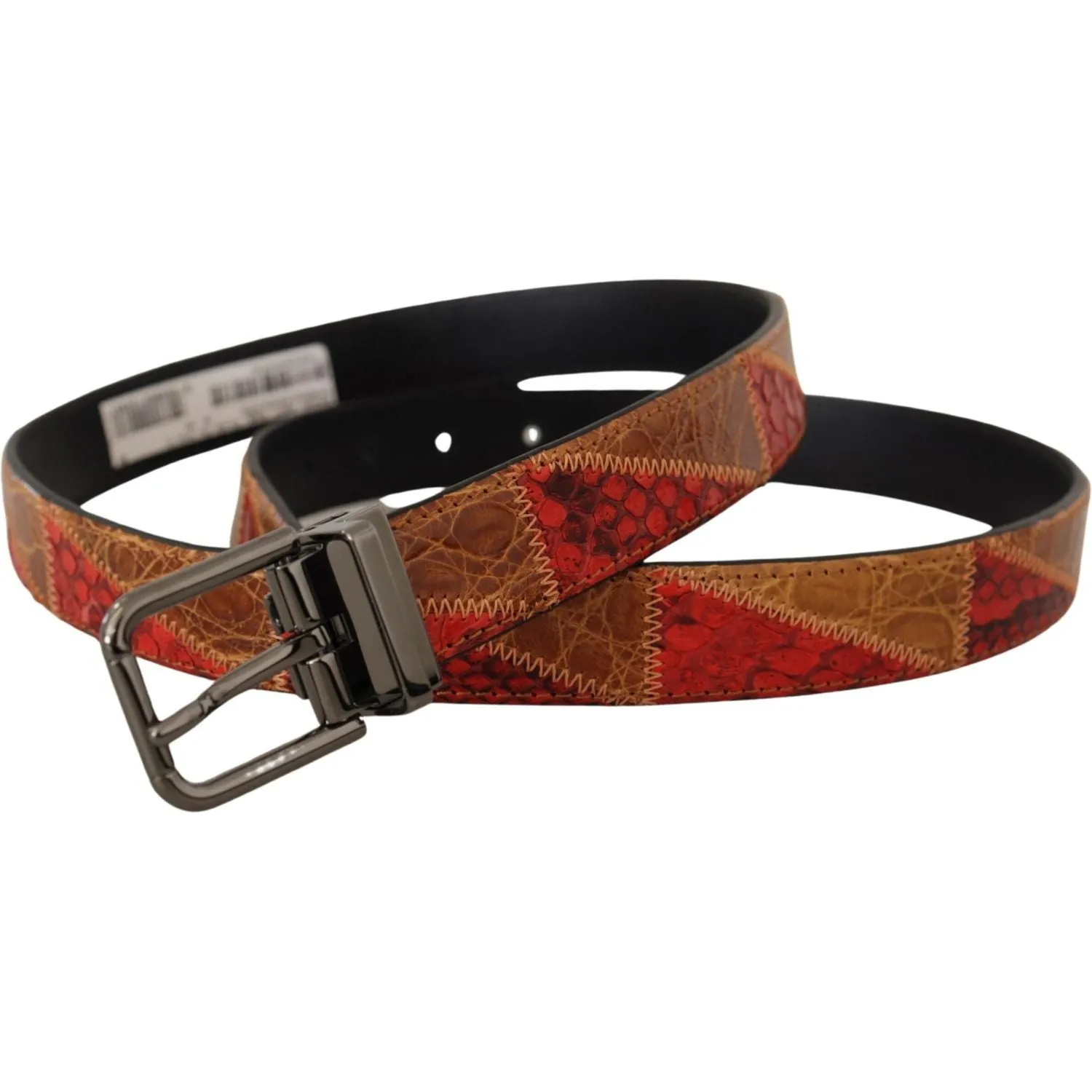 Dolce & Gabbana Elegant Two-Tone Snakeskin Leather Belt