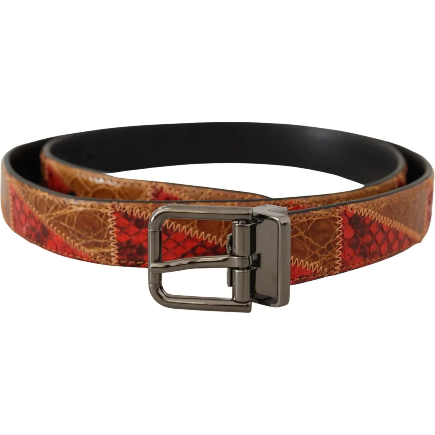 Dolce & Gabbana Elegant Two-Tone Snakeskin Leather Belt