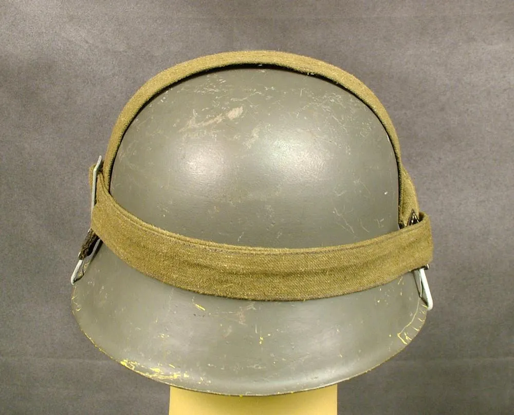 German WWII M35, M40, M42 Helmet Band (Utility Strap): Wehrmacht Green/Khaki