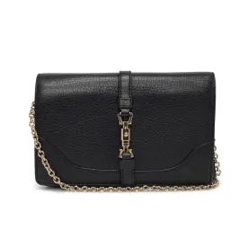 Gucci Black Pebbled Calfskin Broadway Evening Bag