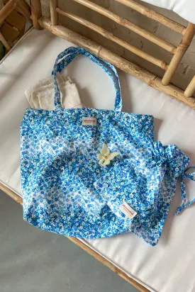 Handmade Tote Bag in Blue by Pixelated