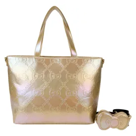 Hello Kitty 50th Anniversary Metallic Gold Tote Bag With Coin Bag