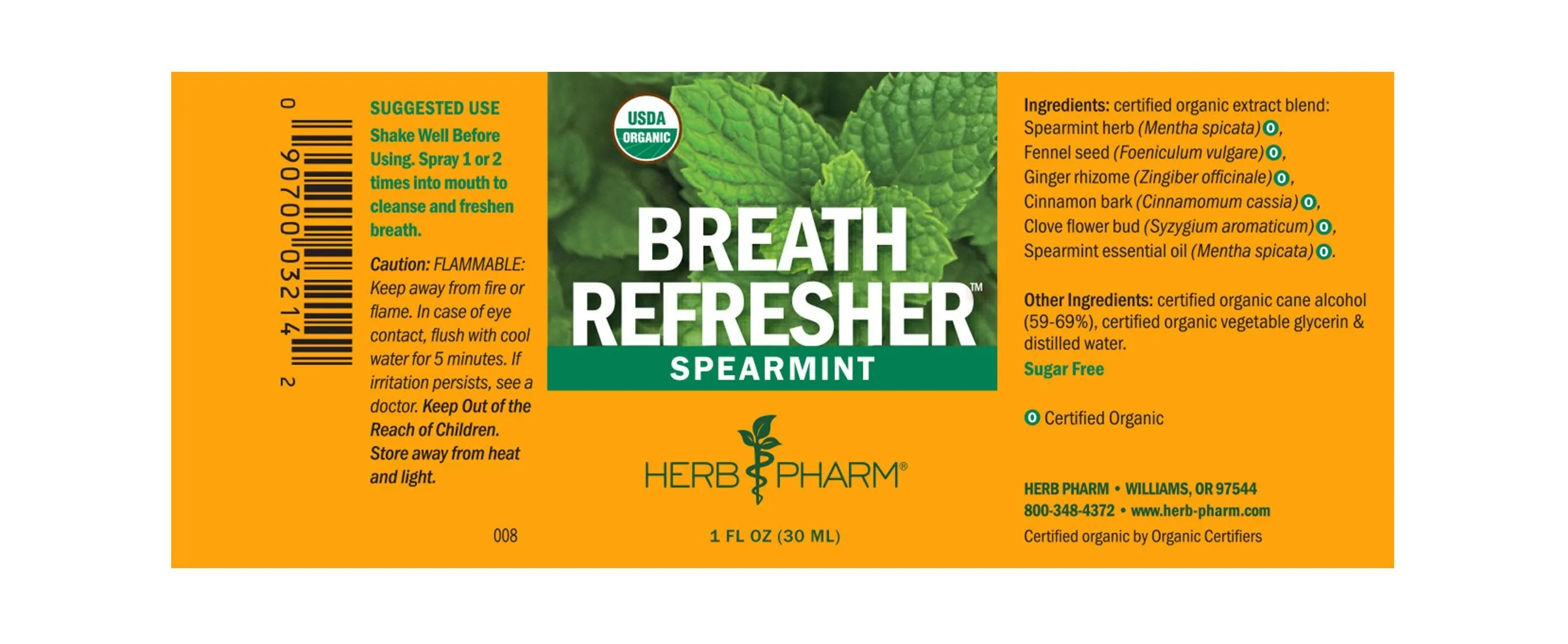 Herb Pharm® Breath Refresher™ Spearmint - 1 oz