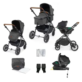 Ickle Bubba Cosmo All-in-One I-Size Travel System With Isofix Base (Stratus) Graphite Grey