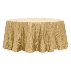 Mermaid Scale Sequin 120" Round Tablecloth - Gold