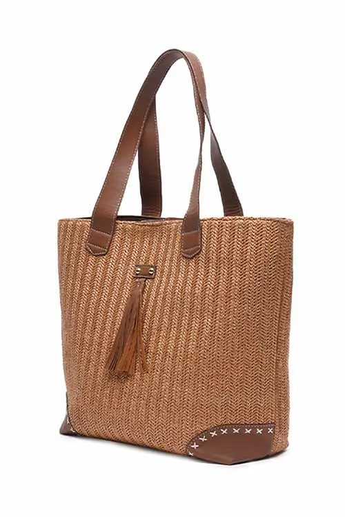 Nutmeg Raffia Bags Combo