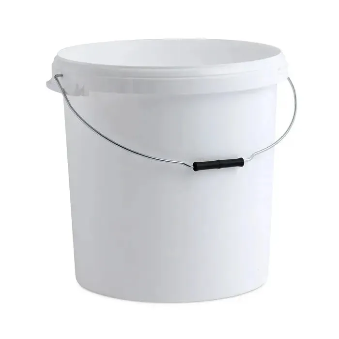 Reelfishing White 30L Bucket with Metal Handle and Lid