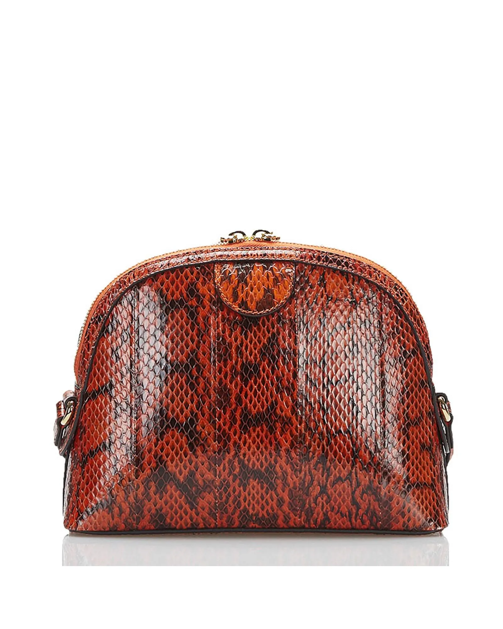 Small Ophidia Shoulder Bag in Orange