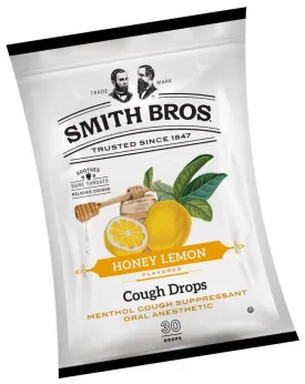 Smith Brothers Honey Lemon Cough Drops Bags