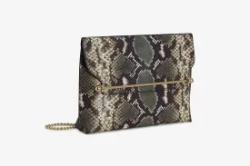 Stylist - Snake-Embossed Leather Slate Green