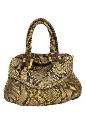 VALENTINO Python Snakeskin Satchel Bag