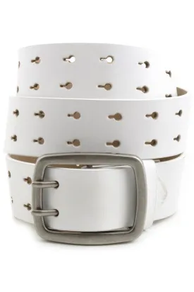 White Leatherette Belt